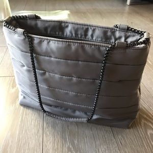 Eric Javits Maven nylon tote in Cinder color